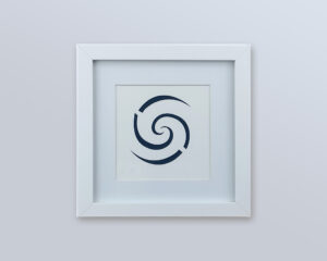 Double koru framed