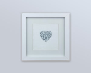 Grey Heart framed