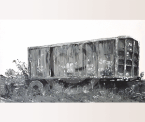 Awanui Dairy Factory Railway Carriage: Far North NZ artwork